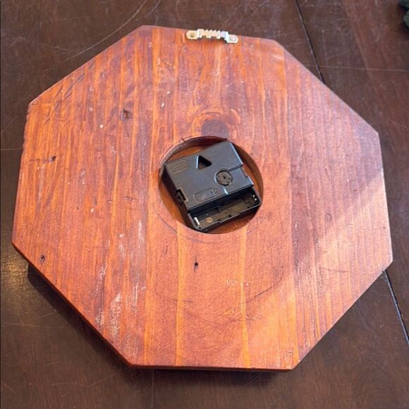 Elegant Gold and Brown Octagonal Wall Clock - Picture 2 of 3